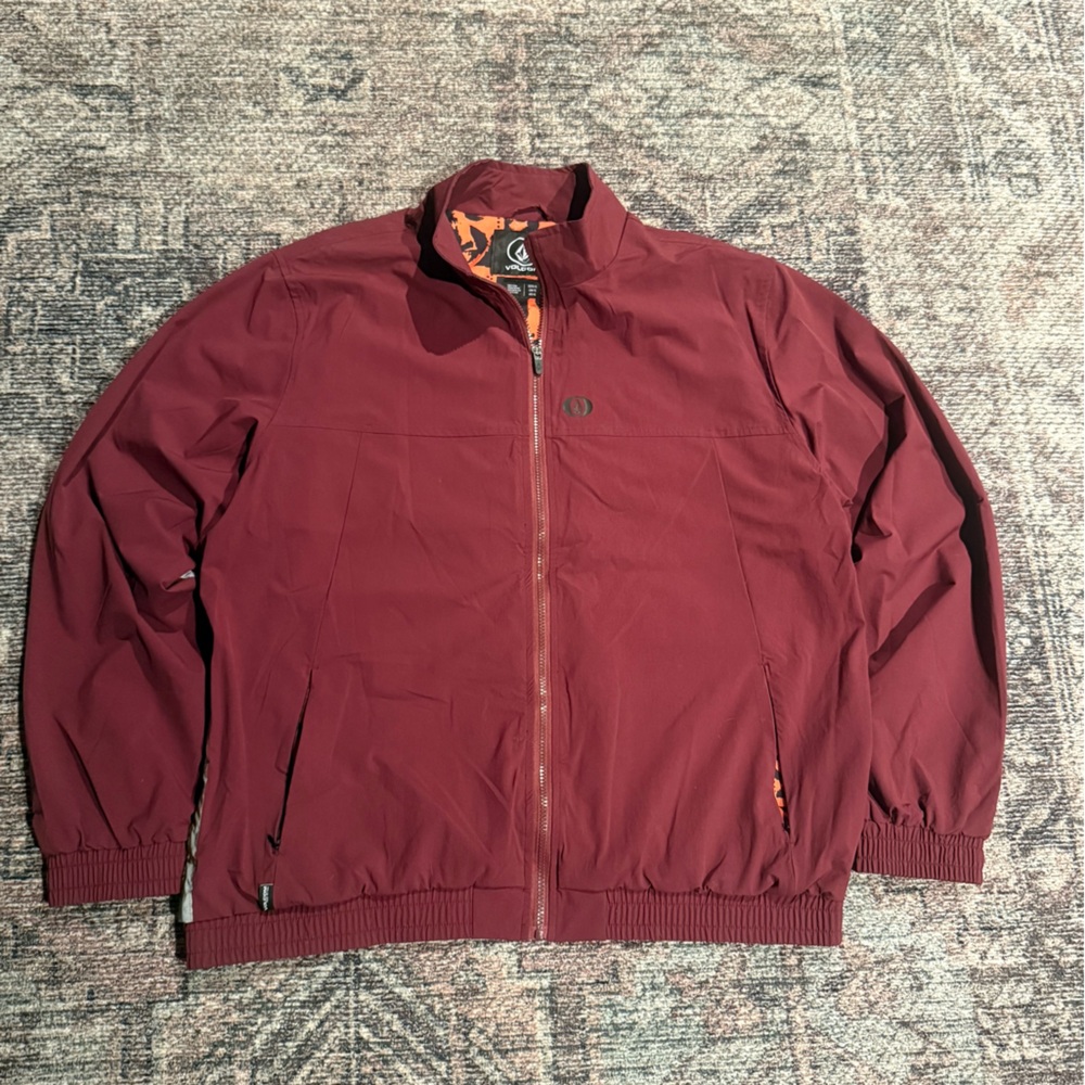 Volcom Maroon Zip Up Jacket